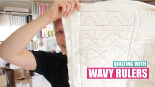 Machine quilting with wavy rulers by Amanda Murphy