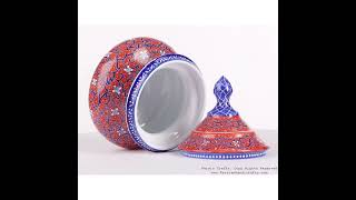 Exquisite Persian Minakari Candy Pot | Handcrafted Elegance