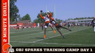 2 Minute Drill: OBJ Sparks Day 1 of 2019 Training Camp | Cleveland Browns