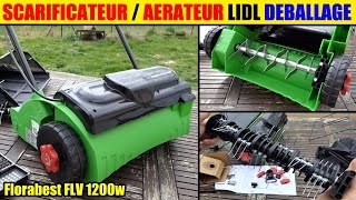 scarificateur lidl florabest aerateur deballage scarifier aerator vertikutierer rasenlüfter