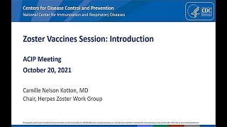 Oct 20, 2021 ACIP Meeting - Zoster Vaccines