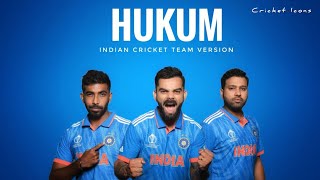 HUKUM Indian Cricket Team Version ❤️‍🔥 #jailersongs #cricket #worldcup
