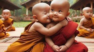 🐛🐛🐞🐝 Little monk so cute baby With funny video #cutebaby #littlemonksocute #viralvideo #tredingvideo