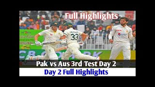 Pakistan vs Australia 3rd test day 2 highlights Pakistan innings