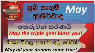 May | ආශිර්වාද සහ සුබ පැතුම් | Blessings and wishes with May -  English in Sinhala