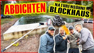 NATURENSÖHNE BLOCKHAUS - Bodenplatte ABDICHTEN mit Bitumen-Schweissbahn! | Home Build Solution