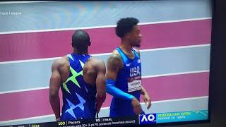 Ronnie Baker Upset Bromell in the 60m dash