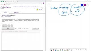 Warmup-1 (sleepIn) Java Solution || Codingbat.com