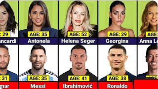 Age comparison  🆚️ : Age comparison of famous footballers and their wives / girlfriends _ World Data