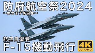 【防府航空祭2024】 第23飛行隊 F-15DJ 機動飛行 / JASDF Hofu F-15DJ Demo / 4K