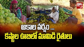 అకాల వర్షం ... కష్టాల ఊబిలో  మామిడి రైతులు | Special Story on Mango Farmers | BIG TV Telugu