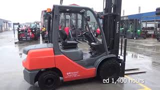 Toyota 02-8FDJF35 counterbalance forklift walkaround (UV3627)