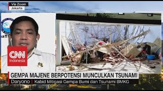 BMKG: Gempa Majene Berpotensi Munculkan Tsunami