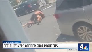 Off-duty NYPD cop wrestles for gun during apparent road rage incident in Queens | NBC New York