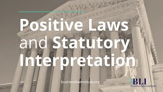 Positive Laws and Statutory Interpretation