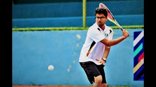 Puneet kumar soft tennis player India winning point against Chinese player in Thailand open 2017