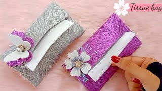 Handmade tissue bag / Easy Tissue box  | DIY | How to make an Tissue Paper box / craft video