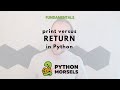 print versus return in Python