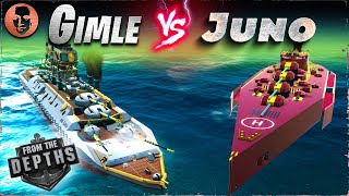 Gimle VS. Juno (9M!) Super Battleship - From the Depths Battleship Battle