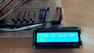 LED binary timer with LCD1602 on Raspberry pi
