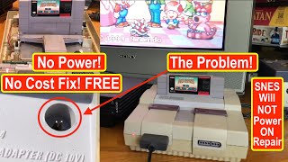 How to repair Super Nintendo with NO power! SNES Troubleshooting Steps taken and behind the scenes