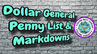 Dollar General Penny List \u0026 Markdowns 12/31