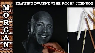 Dwayne Johnson Drawing  - how to draw The Rock - Jason Morgan art