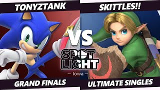 Spotlight: Iowa GRAND FINALS - TonyZTank (Sonic) Vs SKITTLES!! (Young Link) SSBU Ultimate Tournament