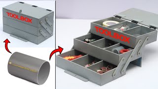 how to make a tool box  using PVC pipe | creative idea with PVC pipe