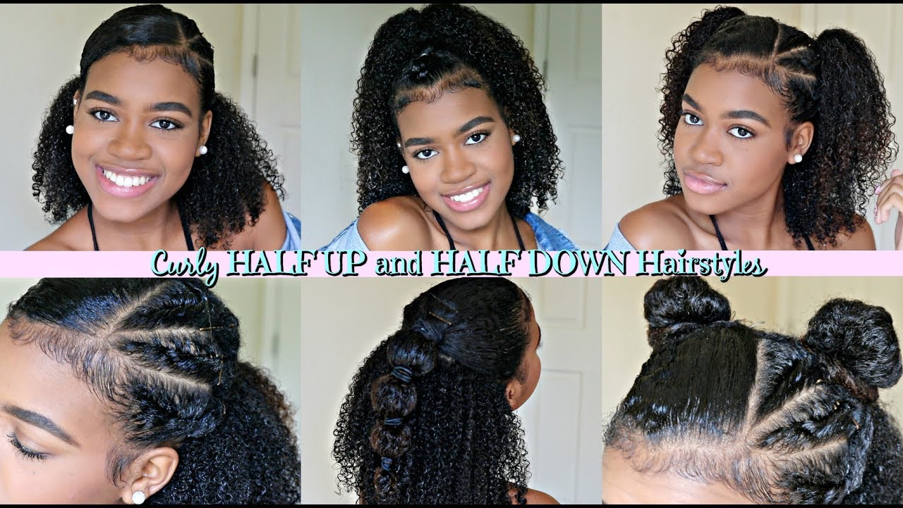 Half Up Half Down Naturally Curly Hairstyles Hairstyle Guides