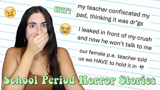 Period Horror Stories AT SCHOOL 12 (big yikes!!) | Just Sharon