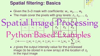 spatial image processing with python | Computer Vision | Electrical Engineering Education