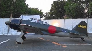 所沢航空記念館　堀越二郎展と零戦見学会（エンジン始動とタキシング） 2013-8-29