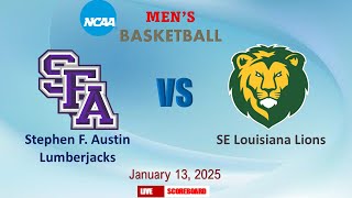 Stephen F. Austin Lumberjacks VS SE Louisiana Lions | NCAA Men's Basketball Live Scoreboard