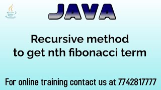 java program to find nth Fibonacci term using recursion in hindi | Recursion in java