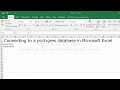 Connecting to a postgres database from Excel