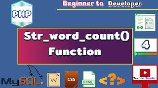 String Function - str_word_count()| String word count | PHP Tutorials for beginners - 4 | HINDI