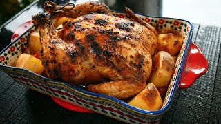 دجاج مشوي بالفرن بالبهارات الحارة. مریشکی برژاو لە فڕن بە بەهاراتی تیژ. Roasted Spicy Chicken