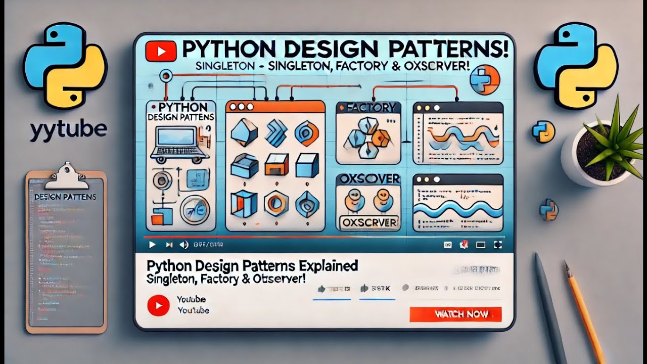 Python Design Patterns Explained Singleton Factory Observer Youtube