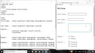 HTML FORM 1 Basic Form Elements