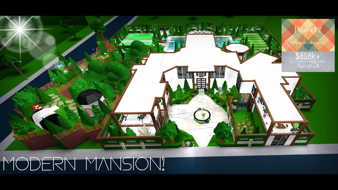 Bloxburg Modern Mansion Tour! 808k+ My First Build!! - YouTube