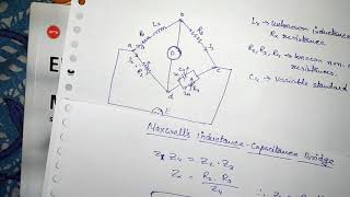 Maxwell's Inductance Capacitance bridge with Phasor diagram