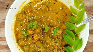 Sweet and Sour Okra, Vendakkai Puli Pachadi [Kerala Cuisine]