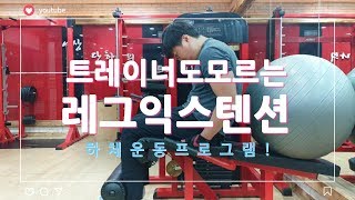 [남자헬스운동순서]헬스장 하체 운동 마지막 3편 레그 익스텐션(leg extension) 사용법!