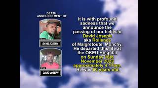 David Joseph ~ Short Obituary