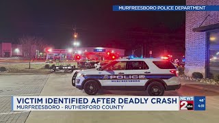 Murfreesboro police identify man killed in Monday crash