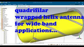 QFH antenna design 137.500 MHz cst studio suite