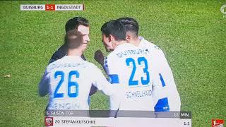 Kurioses Tor beim Spiel Duisburg gegen Ingolstadt