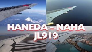 [FHD 60p] 絶景富士山から青い海へノーカット169分!!! 羽田～那覇 JAL919便離陸から着陸まで!!! [機窓2016]