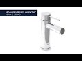 GROHE Essence basin faucet, smooth body, regular spout, GROHE EcoJoy®